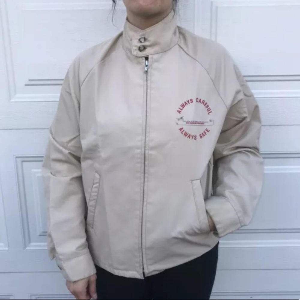 tan work jacket shell eisenhower always careful safe marine princess rockabilly